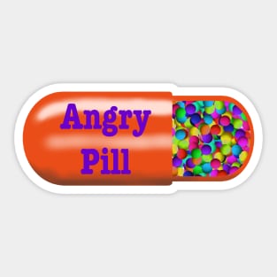 Angry Pill Sticker